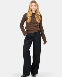 Asymmetrisk Cardigan Brun