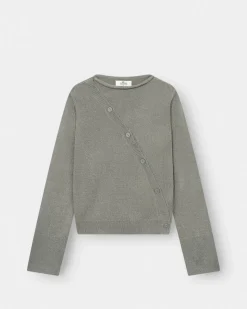 Asymmetrisk Cardigan Grå