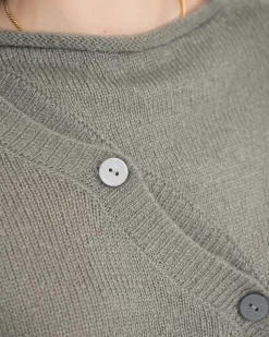 Asymmetrisk Cardigan Grå