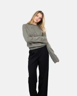Asymmetrisk Cardigan Grå