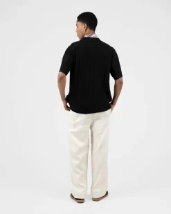 Baggy 100% hørbukser Beige