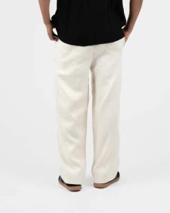 Baggy 100% hørbukser Beige