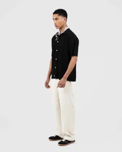Baggy 100% hørbukser Beige