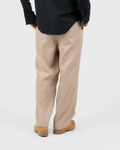 Baggy 100% hørbukser Mokka