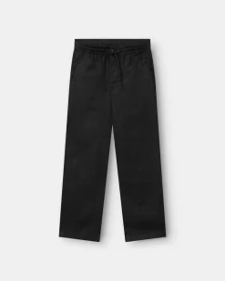 Baggy 100% hørbukser Sort