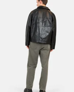 Baggy Denim Jeans Khaki Green