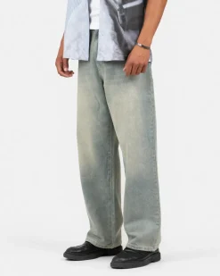 Baggy Denim Jeans Light Blue Vintage Wash