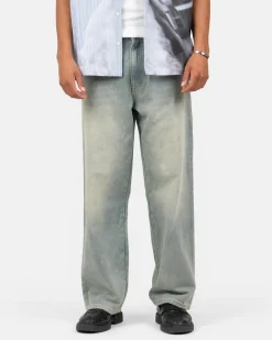Baggy Denim Jeans Light Blue Vintage Wash