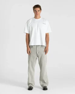 Baggy Denim Jeans Light Grey