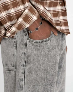 Baggy Denim Jeans Washed Grey