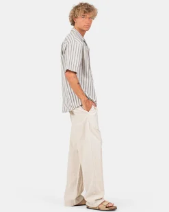 Baggy Hørbukser Beige