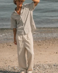 Baggy Hørbukser Beige