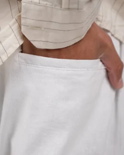 Baggy Hørbukser Hvid