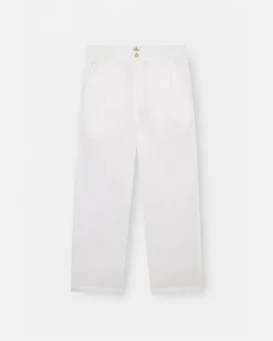 Baggy Hørbukser Hvid