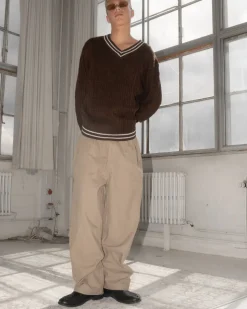 Baggy Hørbukser Mokka