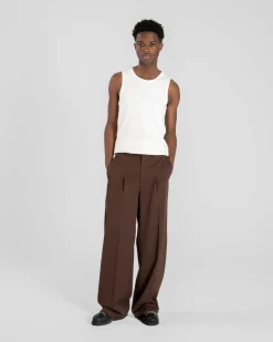 Baggy Suit Pants Brown