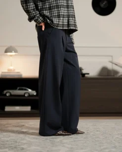 Baggy Suit Pants Navy
