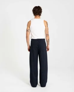 Baggy Suit Pants Pinstriped