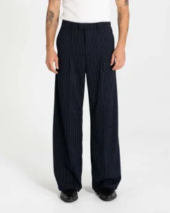 Baggy Suit Pants Pinstriped