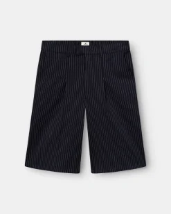 Bermuda Shorts Navy Pinstriped