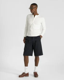 Bermuda Shorts Navy Pinstriped