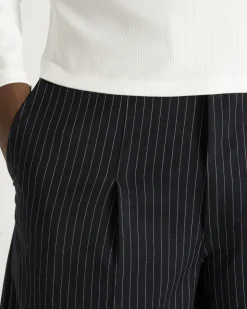 Bermuda Shorts Navy Pinstriped