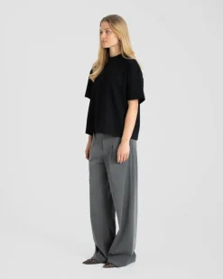 Blank T-shirt Black dame