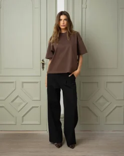 Blank T-shirt Brown dame