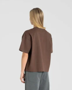 Blank T-shirt Brown dame