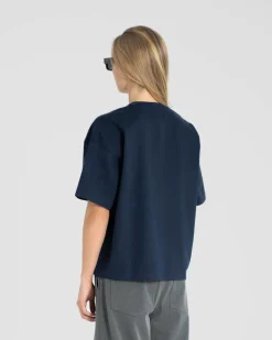 Blank T-shirt Navy dame