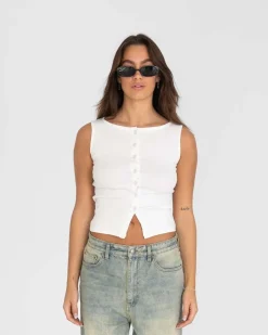 Bottoned Top White