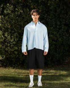 Check Summer Shirt Light Blue