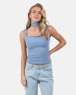 Choker Top Blå