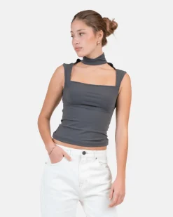Choker Top Grå