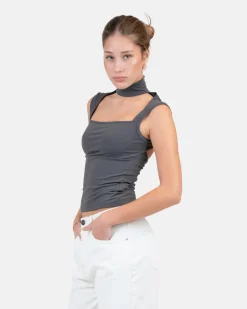 Choker Top Grå