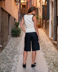 Contrast Tank Top White