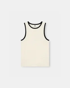 Contrast Tank Top White