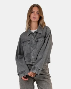 Denim Jacket washed Grey