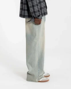 Extra baggy Denim Jeans Light blue vintage wash