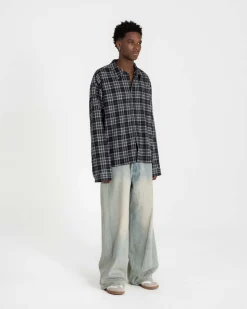 Extra baggy Denim Jeans Light blue vintage wash