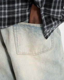 Extra baggy Denim Jeans Light blue vintage wash
