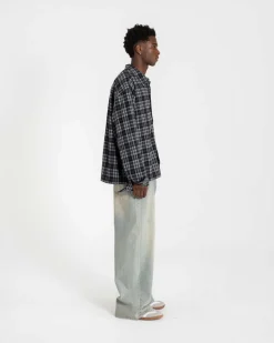 Extra baggy Denim Jeans Light blue vintage wash