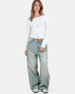Extra Baggy Denim Jeans Light Blue Vintage Wash