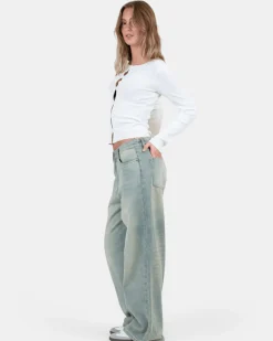 Extra Baggy Denim Jeans Light Blue Vintage Wash