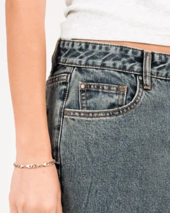 Extra Baggy Denim Jeans Mid Blue Vintage Wash