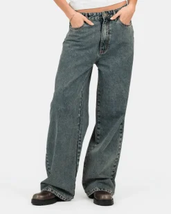 Extra Baggy Denim Jeans Mid Blue Vintage Wash
