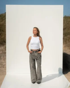 Extra Baggy Denim Jeans Washed Grey