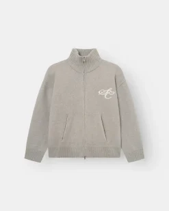Full-zip Sweater Light grey