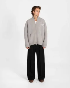 Full-zip Sweater Light grey