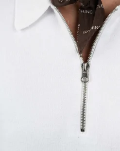 Half zip polo Hvid